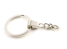 Load image into Gallery viewer, 10pcs/lot Key Ring ( Ring Size: 30mm ) Key Chain Rhodium And Bronze Plated 50mm Long Round Split Keychain Keyrings Wholesale