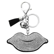 Load image into Gallery viewer, Cute Lips Crystal Key Chains Rings Holder For Women Silver Gold Purse Bag Car Buckle Pendant For Car Keyrings KeyChains Girls