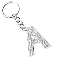 Load image into Gallery viewer, ZOSHI Silver Letter Pendant keychains key rings fashion Crystal key chains car key holder women bag charms key rings