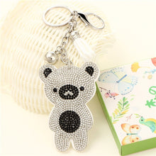 Load image into Gallery viewer, ZOSHI 2019 Fashion Car Play Full Crystal Rhinestone Bear Key Chain Silver Plated Chain Keychain Bag Car Hanging Pendant Jewelry