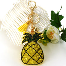 Load image into Gallery viewer, 2019 New fashion Key Chain Accessories Tassel Key Ring PU Leather pineapple fruit Pendant Car Keychain Holder Jewelry Bag Charms