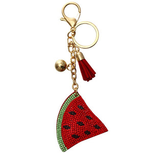 2019 New fashion Key Chain Accessories Tassel Key Ring PU Leather pineapple fruit Pendant Car Keychain Holder Jewelry Bag Charms